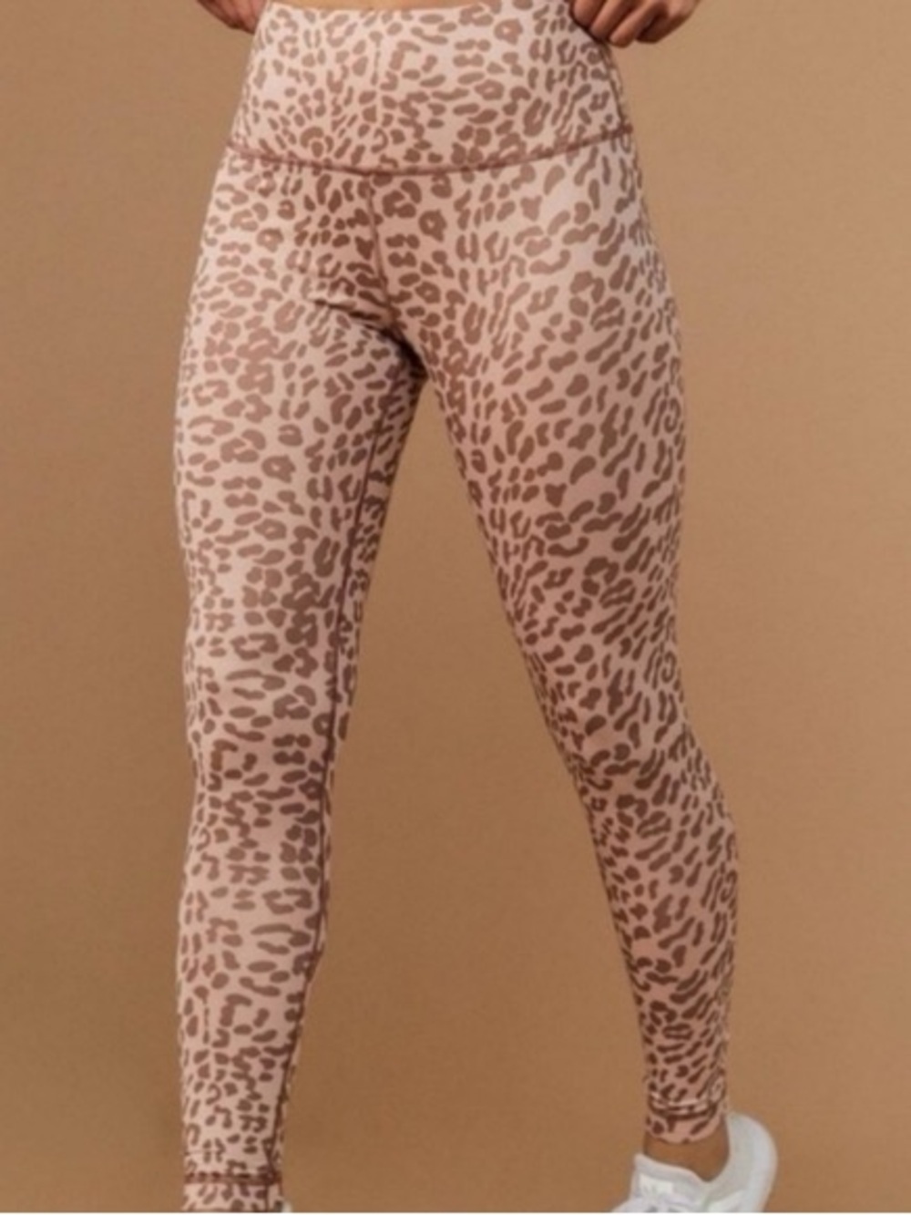 Sivan Ayla Tan + Lines Pink Leapord Print Temescal Canyon Leggings